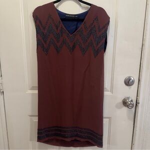 Antik Batik Navy Blue and Burgundy Garment